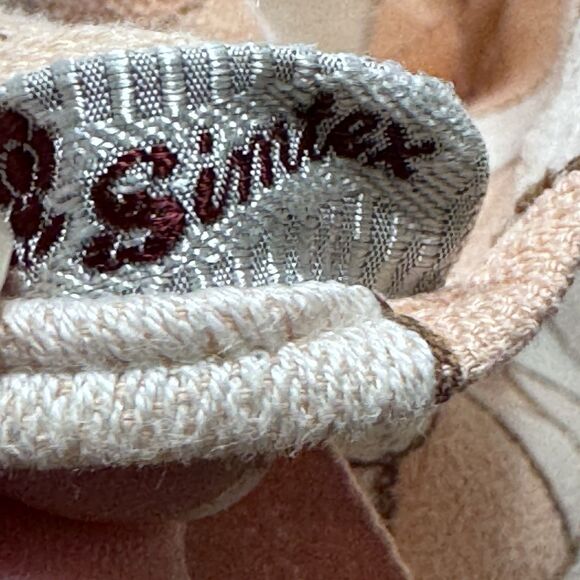 Vintage Simtex Peach Pink and white tablecloth 63”x47” Perfect Condition USA - Picture 5 of 8